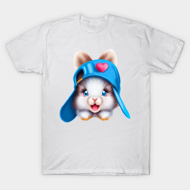 Cute Adorable Hip Hop Baby Bunny T-Shirt by CBV